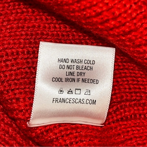Harper Heritiage red boxy oversized cowl turtleneck size large Francesca’s - Picture 8 of 8